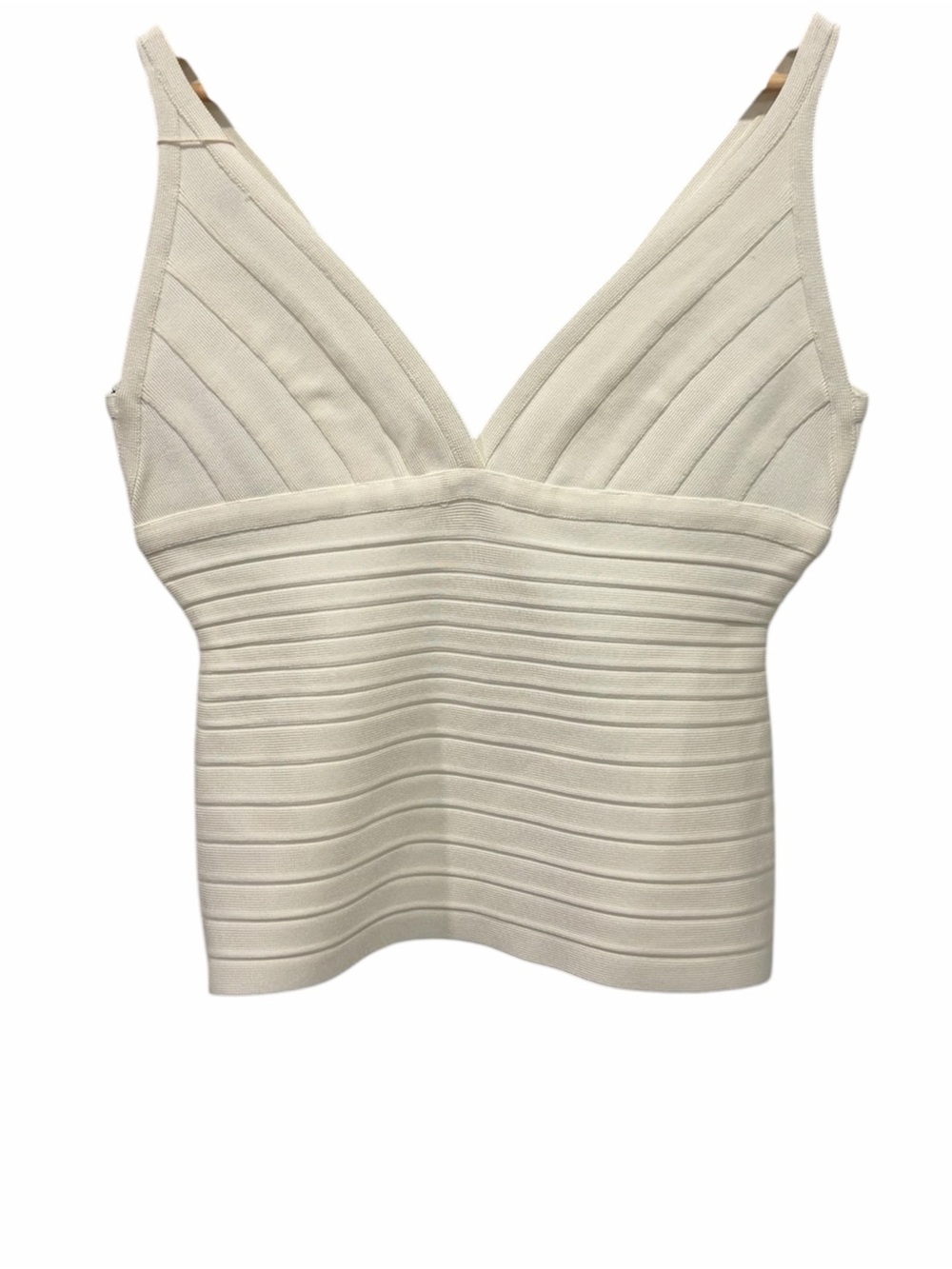 Herve Leger Cream Bandage V-Neck Camisole